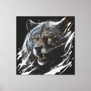 Toile Portrait de l'ours Peinture animale Faune Aventure