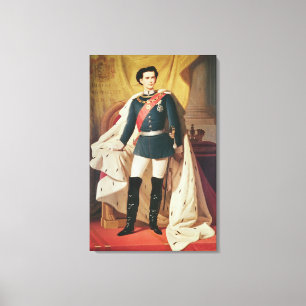 Toile Portrait de Ludwig II de Bavière en uniforme