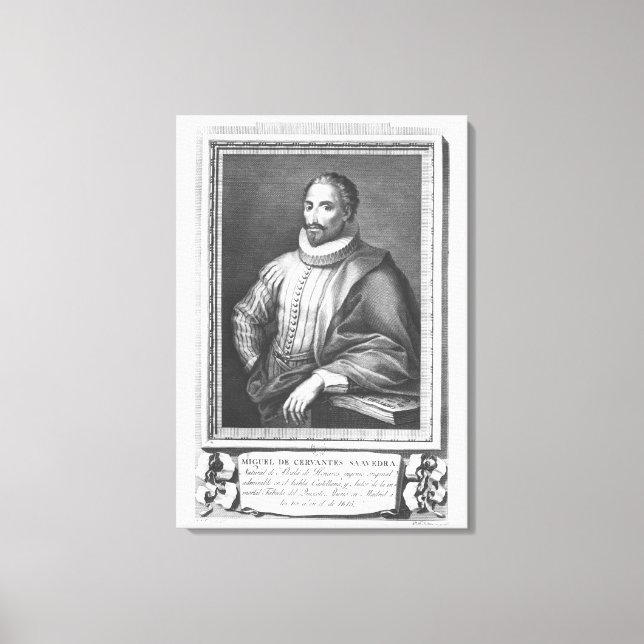 Toile Portrait de Miguel de Cervantes Saavedra (Recto)