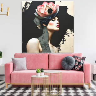 Toile Portrait de mode Abstrait