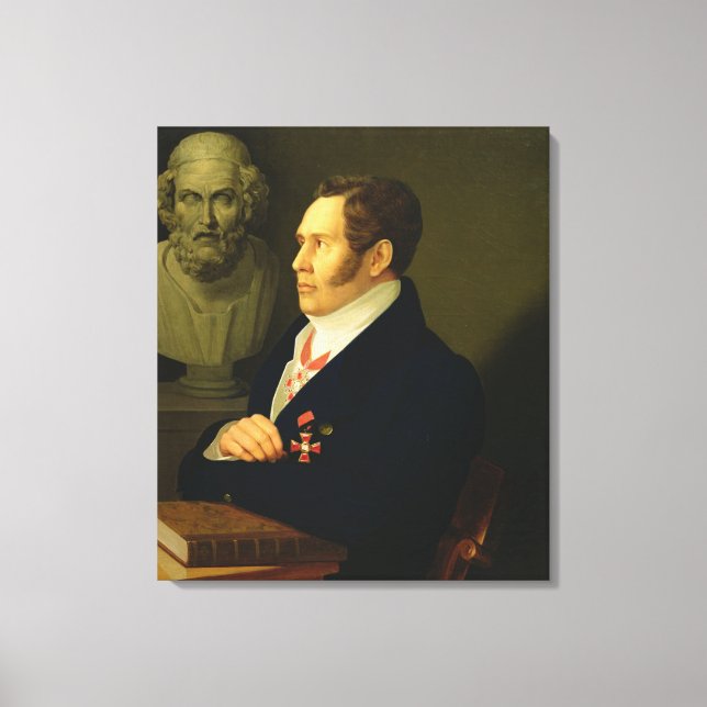 Toile Portrait de Nikolay Gnedich, 1839 (Recto)