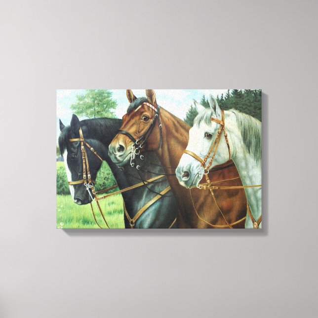 Toile Portrait de Old German Horse Oil Painting (Recto)