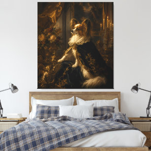 Toile Portrait de Papillon à l'huile royale