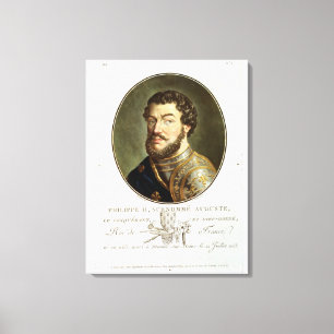 Toile Portrait de Philippe II, appelé Auguste, roi du Pè
