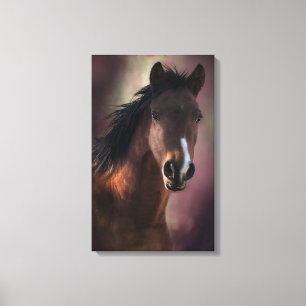 TOILE PORTRAIT DE PROFIL D'UN CHEVAL