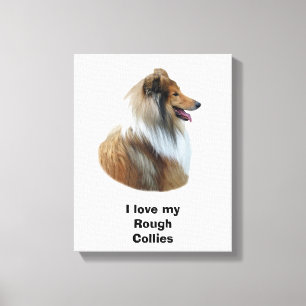 Toile Portrait de Rough Collie