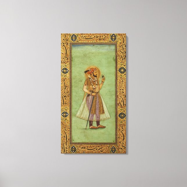 Toile Portrait de Shah Jahan, 1631, Mughal (Recto)