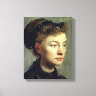 Toile Portrait d'Edgar Degas d'une jeune femme, 1867