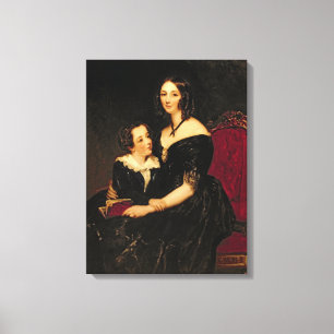 Toile Portrait d'Eliza Boardman et de son fils Robert, 1