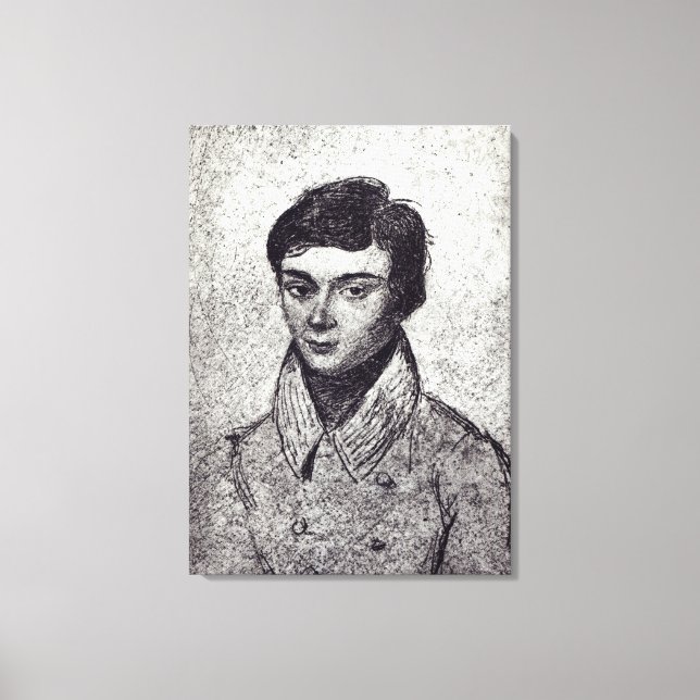Toile Portrait d'Evariste Galois (Recto)
