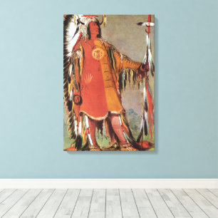 Toile Portrait du chef indien Mato-Tope par George Catli