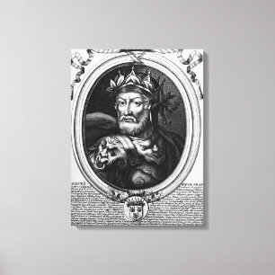 Toile Portrait du roi de Merovech des contreseings de