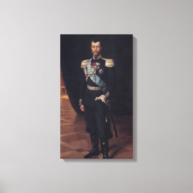 Toile Portrait du tsar Nicholas II (par Albert Edelfeel) (Recto)