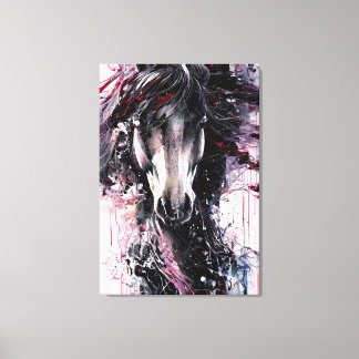Toile Portrait d'un cheval abstrait