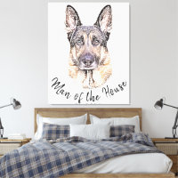 Portrait d'un chien berger allemand Sketched Art