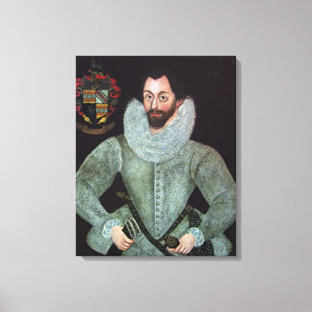 Toile Portrait d'un Gentleman de la famille Weaver c1600 (Recto)