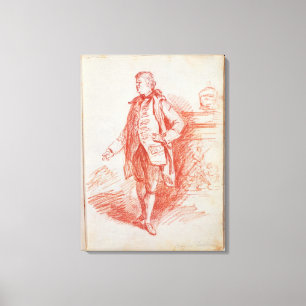 Toile Portrait d'un homme, appelé Edward Gibbon