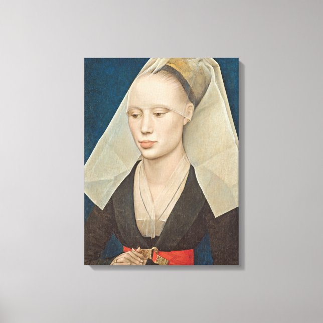 Toile Portrait d'une dame, c.1460 (huile sur panneau) (Recto)