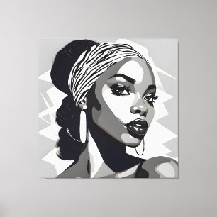 Toile Portrait d'une femme noire