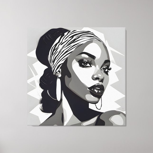 Toile Portrait d'une femme noire (Recto)