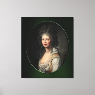 Toile Portrait d'une jeune dame par Johann Tischbein