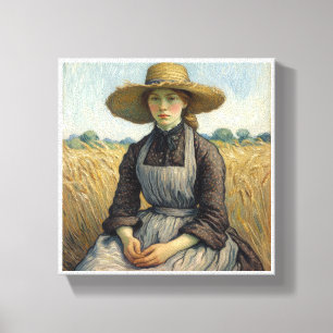 Toile Portrait d'une paysanne Vincent van Gogh