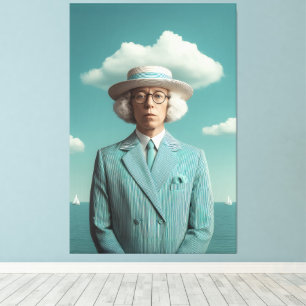 Toile Portrait Gentleman Surreal Seaside