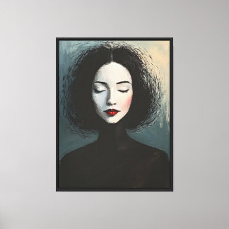 Toile Portrait Moderne d'une Dame Élégante sans Visage