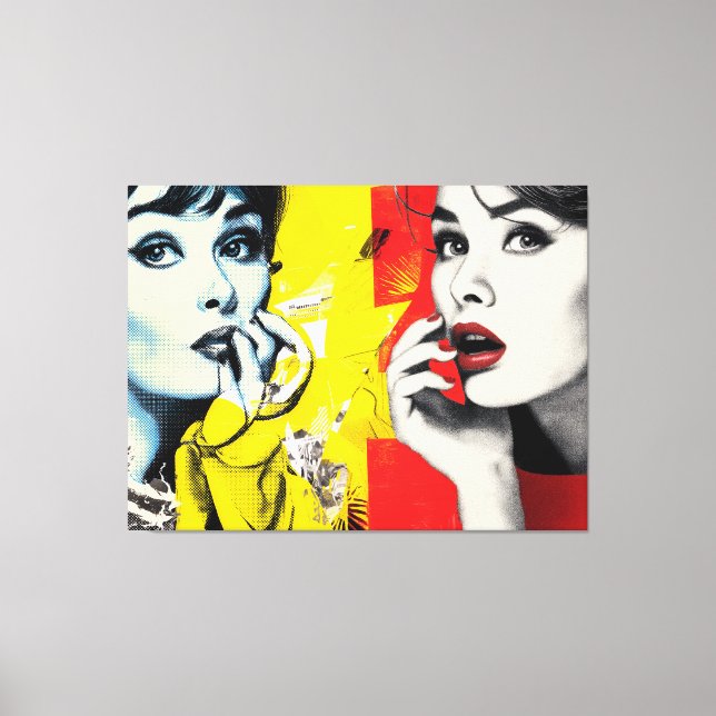 Toile Portrait pop double (Recto)