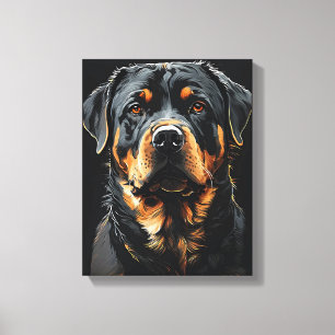 Toile Portrait Rottweiler