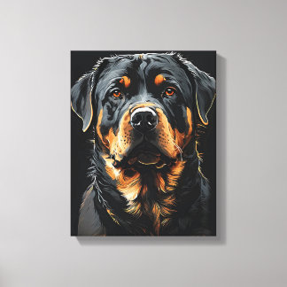 Toile Portrait Rottweiler