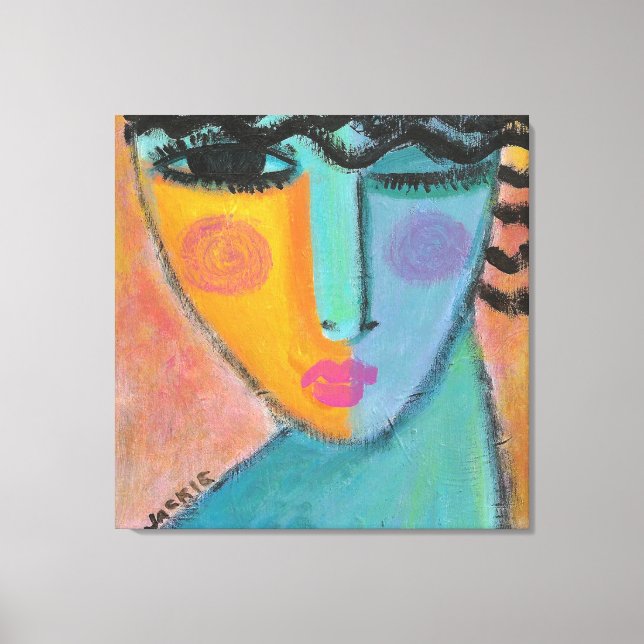 Toile Portrait secret Abstrait d'une femme (Recto)