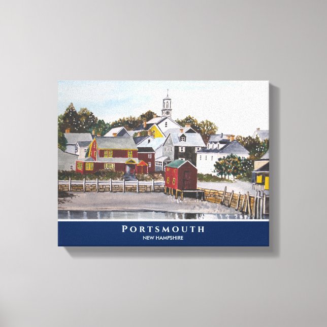 Toile Portsmouth Harbour New Hampshire USA Peinture (Recto)