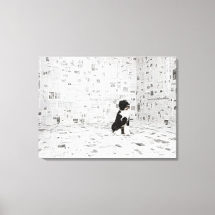 Toile Portugais Water Dog dans la chambre couverte