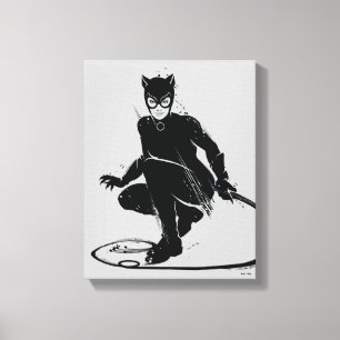 Toile Pose à pinceau en encre Catwoman