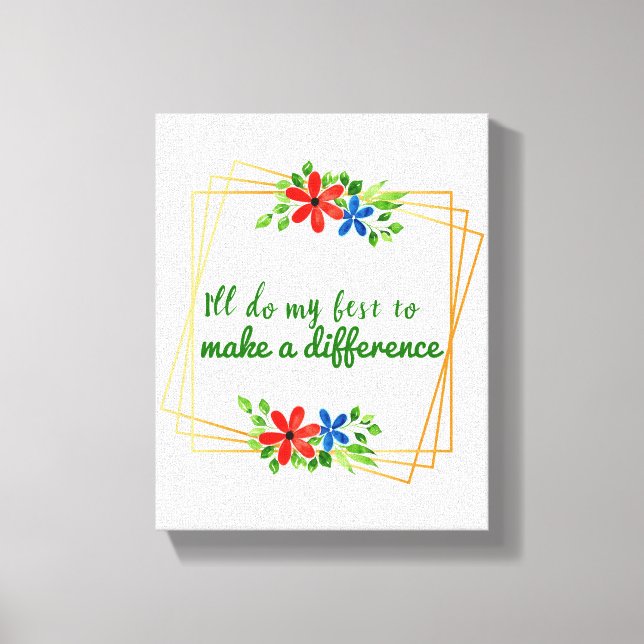 Toile positive bonne vibes citations pour l'acceptation  (Recto)