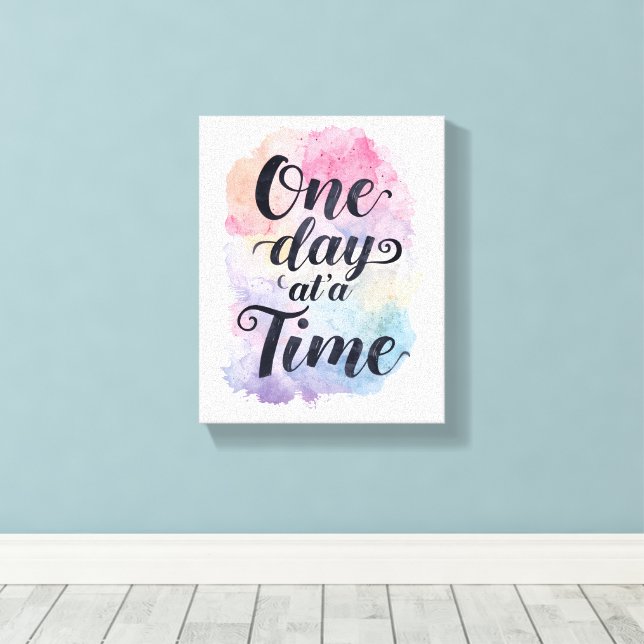 Toile Positive Sobriety and Recovery Saying (Insitu (Plancher de Bois))