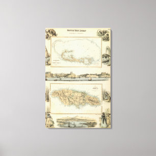 Toile Possessions indiennes occidentales britanniques