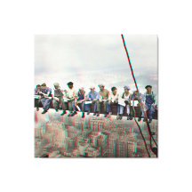 Poster Anaglyph 3D- Lunch atop Skyscraper New York