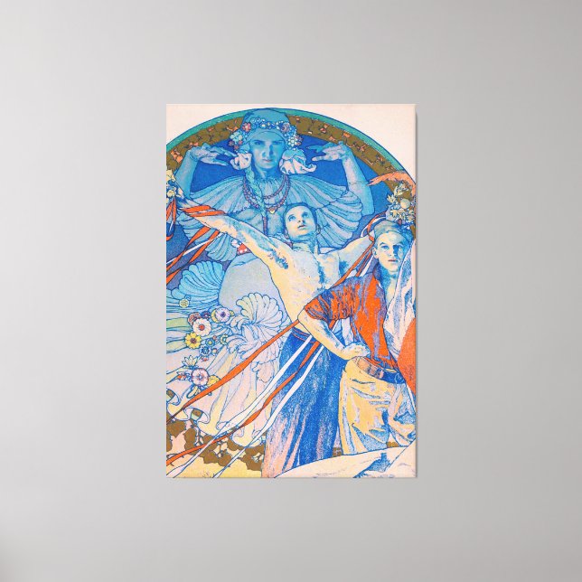 Toile Poster d'Alphonse Mucha pour le Sokol Festival (19 (Recto)