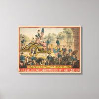 Poster de cirque vintage montrant Parade Float