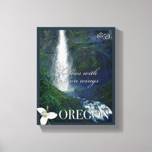 Toile Poster de la cascade de l'Oregon