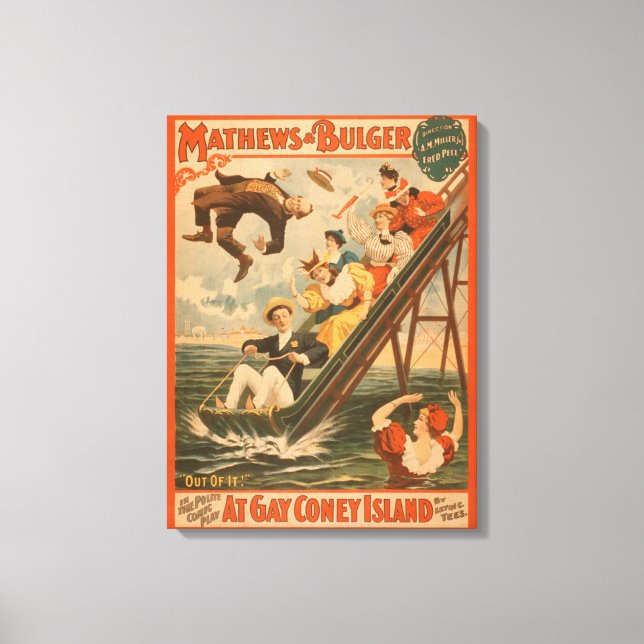 Toile Poster de la comédie musicale "At gay Coney Island (Recto)