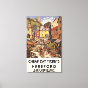 Toile Poster de la scène de marché