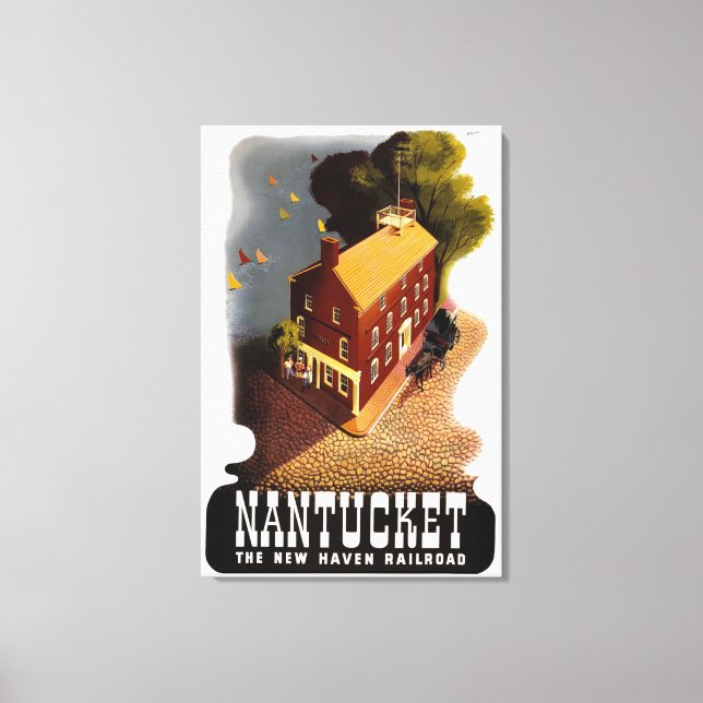Toile Poster de l'Amérique du Massachusetts de Nantucket (Recto)
