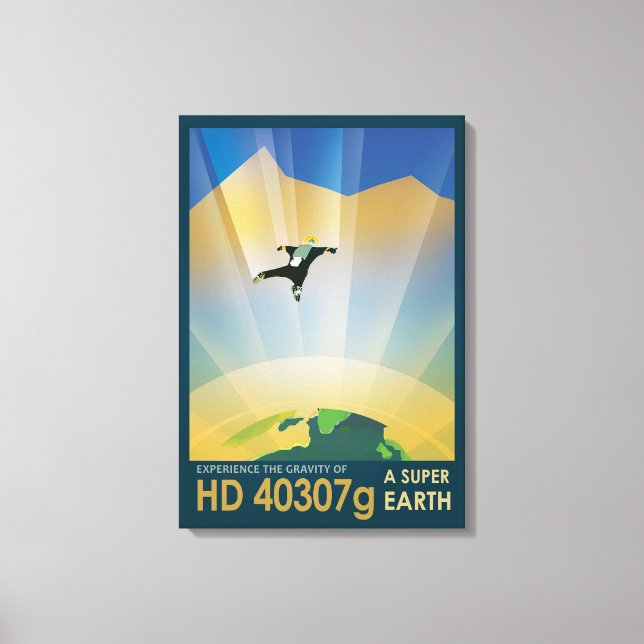 Toile Poster De L'Espace Rétro-La Gravité D'Une Super Te (Recto)