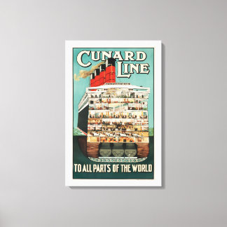 Toile Poster de luxe de paquebot de bateau à vapeur Cuna