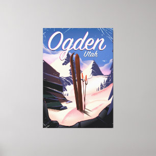 Toile Poster de ogden, Utah Ski