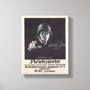 Toile Poster de propagande de l'Armée Reich