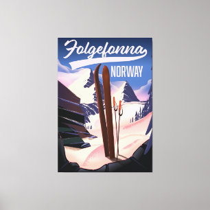 Toile Poster de ski de Folgefonna norway.
